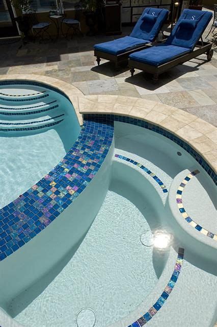 Glass Tile Pool Steps - Glass Designs