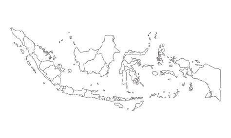 white background of Indonesia map with line art design 11097366 Vector ...