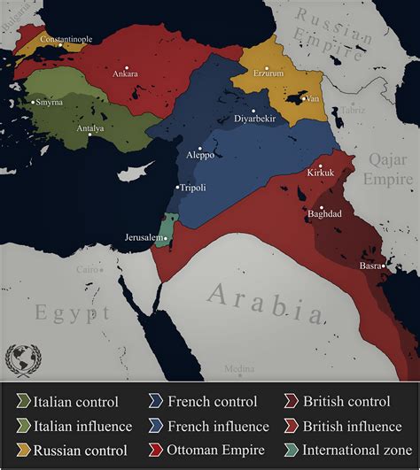 Sykes-Picot Agreement (1916) : r/MapPorn