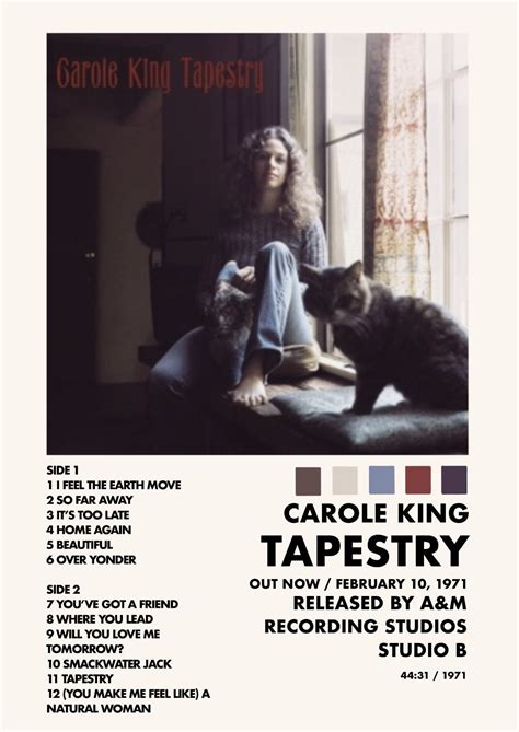 Carole King Tapestry Poster Printable Art, Digital Download - Etsy