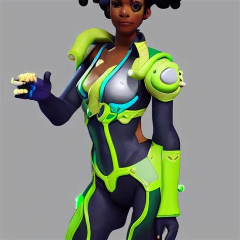 lucio from overwatch as a woman, official artwork, 3D | Stable Diffusion