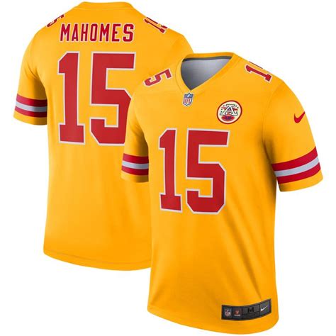 Free 2-day shipping. Buy Patrick Mahomes Kansas City Chiefs Nike Inverted Legend Jersey - Gold ...