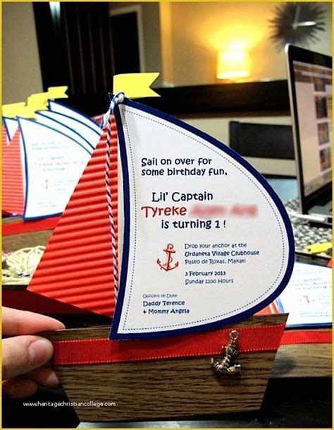 Free Nautical Invitation Templates Of Diy Nautical Birthday Invitations ...