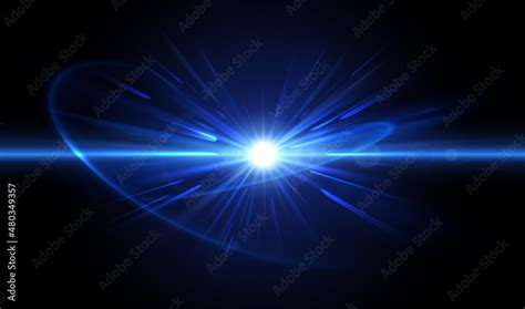 Abstract blue light rays effect Stock Vector | Adobe Stock