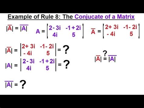 Linear Algebra: Ch 2 - Determinants (14 of 48) Example of Rule 8: The ...