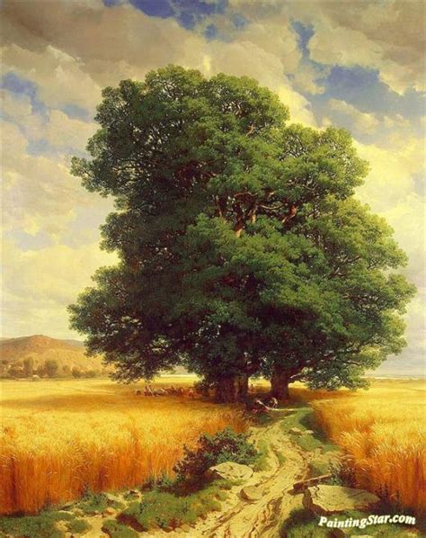 Landscape With Oak Trees Artwork By Alexandre Calame Oil Painting & Art Prints On Canvas For ...