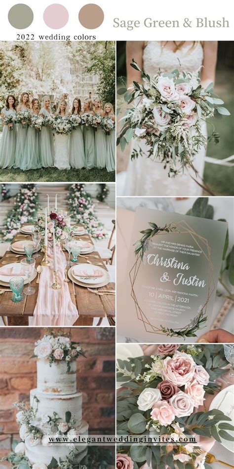 Top 10 2022 & 2023 Wedding Color Trends You Need to Know in 2022 | Sage wedding colors, Wedding ...