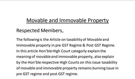 Movable and Immovable Property