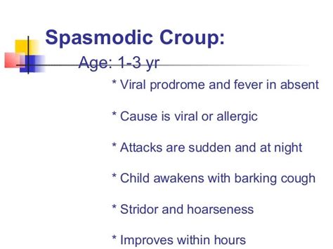 Acute Spasmodic Croup - Get Images