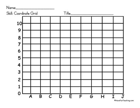 Blank Coordinate Grid by Teach Simple