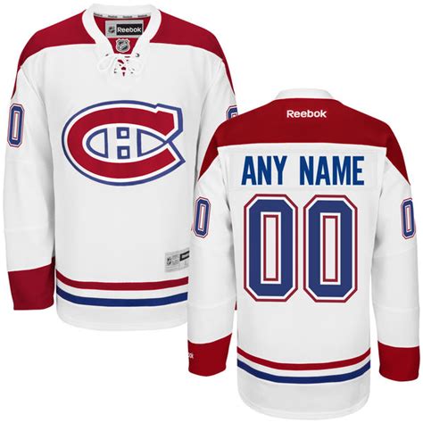 Youth Montreal Canadiens White Away Custom Stitched NHL 2016 Reebok ...