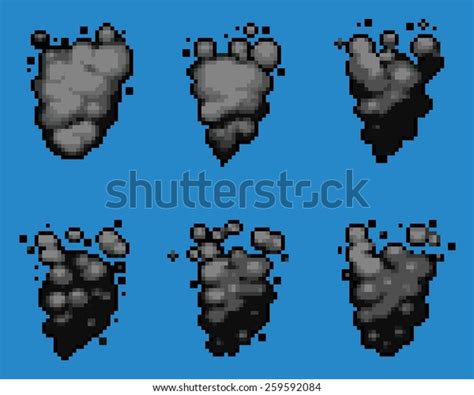 Pixel Art Video Game Smoke Animation Stock Vector (Royalty Free) 259592084 | Shutterstock