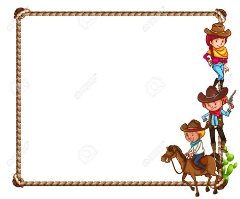 vector cowboy theme - Clip Art Library