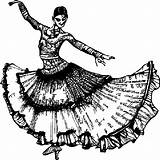 Página Para Colorear De Bailaora flamenco · Creative Fabrica sketch template