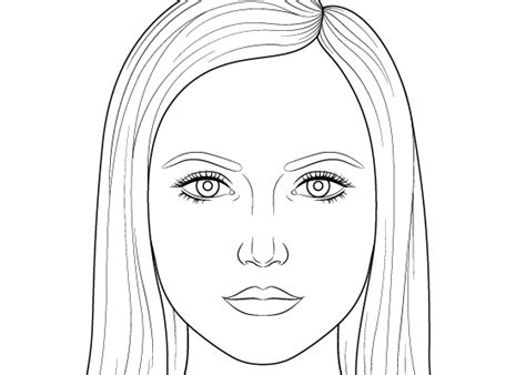 Simple Girl Face Drawing