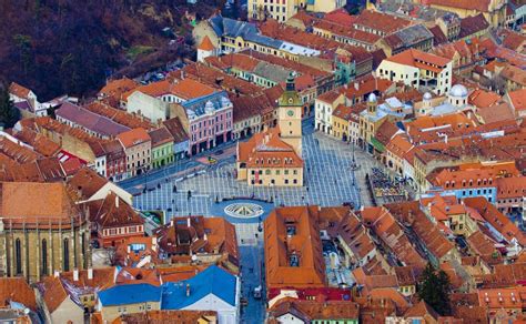 Brasov City Center, Council Square. Romania Stock Photo - Image of ...