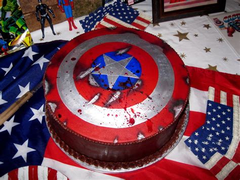 Captain America Shield Cake - CakeCentral.com