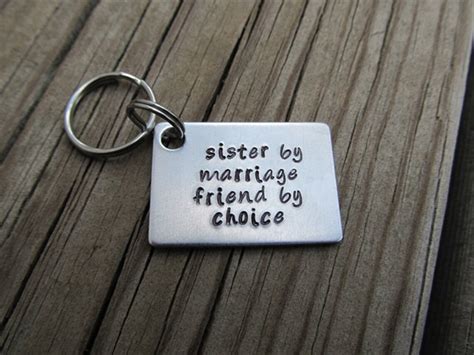 Sister in Law Keychain sister by marriage friend by | Etsy