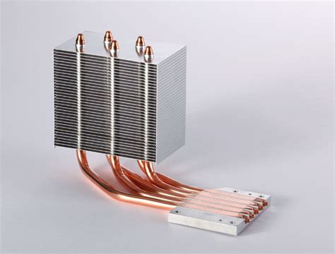 Heatpipe CPU Aluminum Heatsink With Copper For Thermoelectric Cooling