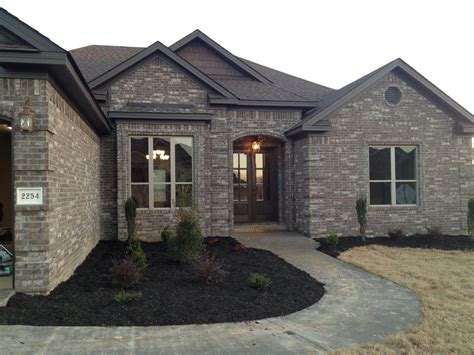 Gray Painted Brick House, Brick House Trim, Brick House Colors, Brick ...