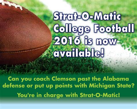 New College Football Products | Strat-O-Matic: The ORIGINAL Fantasy ...