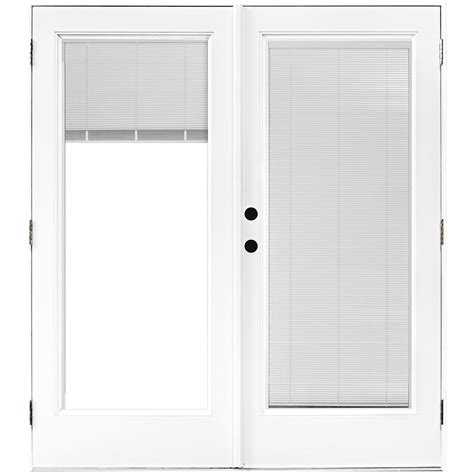 MP Doors 60 in. x 80 in. Fiberglass Smooth White Right-Hand Outswing Hinged Patio Door with ...