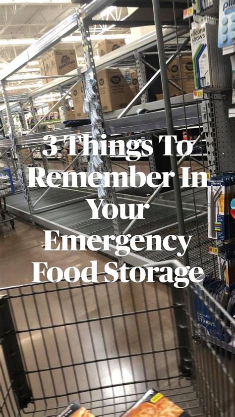 3 Things To Remember In Your Emergency Food Storage | Emergency food ...