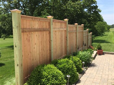 Privacy Fence - 6x6 Treated Posts with Cedar Panels