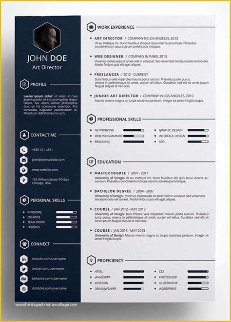 Free Ai Resume Templates Of 10 Best Free Resume Cv Templates In Ai ...