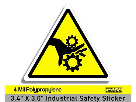 Modern Industrial Safety Stickers - Pinch Point Safety Identification ...