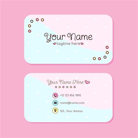 Premium Vector | Cute business card template