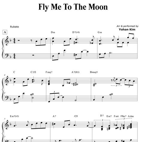 Fly Me To The Moon (Sheet Music) : Yohan Kim Music