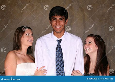 Diverse teens flirting stock photo. Image of love, blonde - 16472472