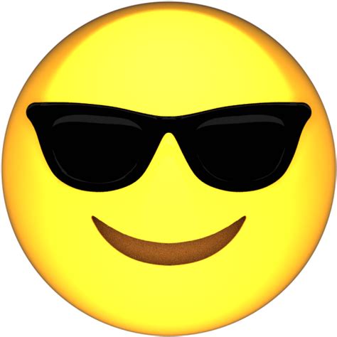 Download Sunglasses Emoji Smiling Face.png | Wallpapers.com