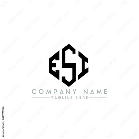 ESI letter logo design with polygon shape. ESI polygon logo monogram. ESI cube logo design. ESI ...