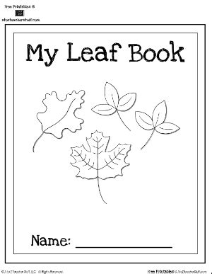 Leaf Book Cover and Writing Practice | A to Z Teacher Stuff Printable Pages and Worksheets