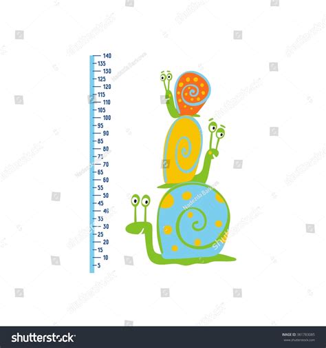 Cute Growth Charts Kids Vector Print Stock Vector (Royalty Free ...