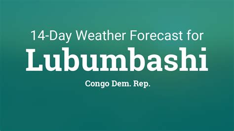 Lubumbashi, Congo Dem. Rep. 14 day weather forecast