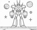 Easy Goldorak coloring Page Download Or Print For Free sketch template