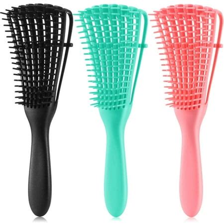 ecchou 3 pieces hair brush for hair texture 3a to 4c curly/naturally ...