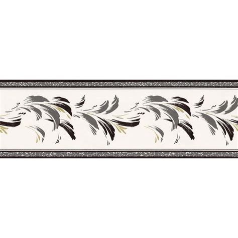 Allen + roth 6.87-in Black Prepasted Wallpaper Border at Lowes.com