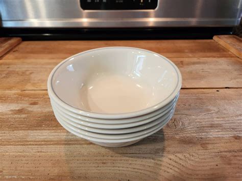 Set of 6 Vintage Corelle 18 Oz Soup / Cereal Bowls. Beige With - Etsy