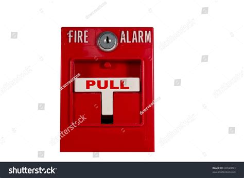 Fire Alarm Pull Station Isolated Over Stock Photo (Edit Now) 60346093