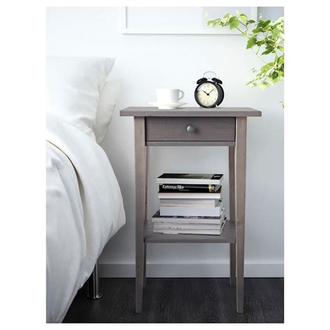 HEMNES nightstand, dark gray stained, 46x35 cm (181/8x133/4") - IKEA CA