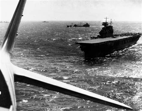 Yorktown conducts aircraft operations, Battle of Coral Sea, World War II image - Free stock ...