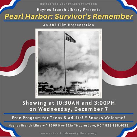 “Pearl Harbor: Survivors Remember” Video – Rutherford County Library System