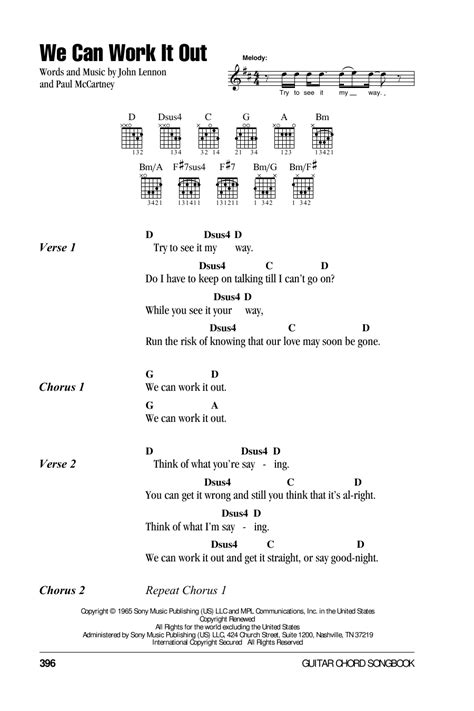 We Can Work It Out by The Beatles - Guitar Chords/Lyrics - Guitar ...