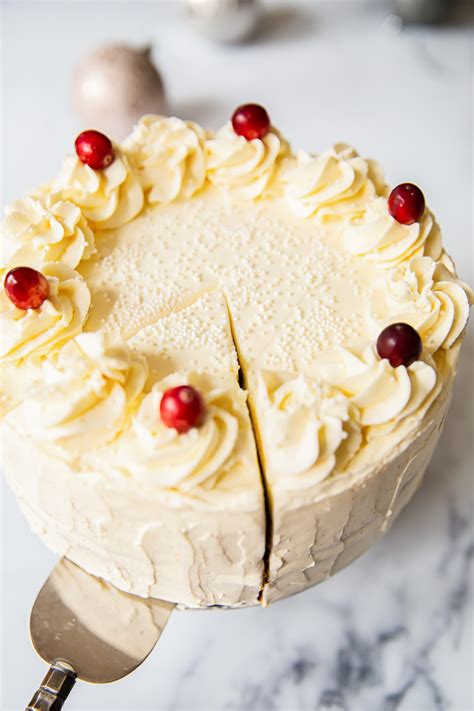 Cranberry Christmas Cake with Orange Cream Cheese Icing - Vikalinka