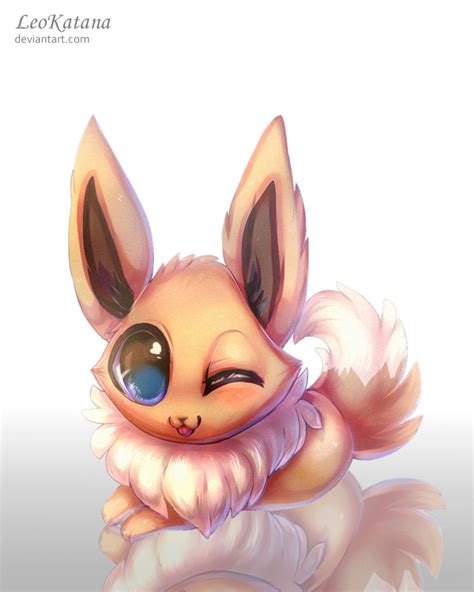 =Pokemon= Chibi Eevee by LeoKatana on DeviantArt