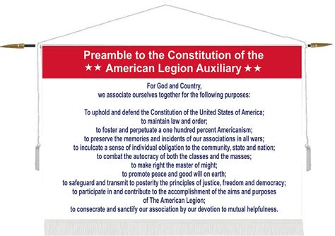 Auxiliary Preamble Banner - American Legion Flag & Emblem